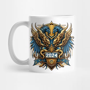 Wooden Gold Blue Dragon 2024 No.2 Mug